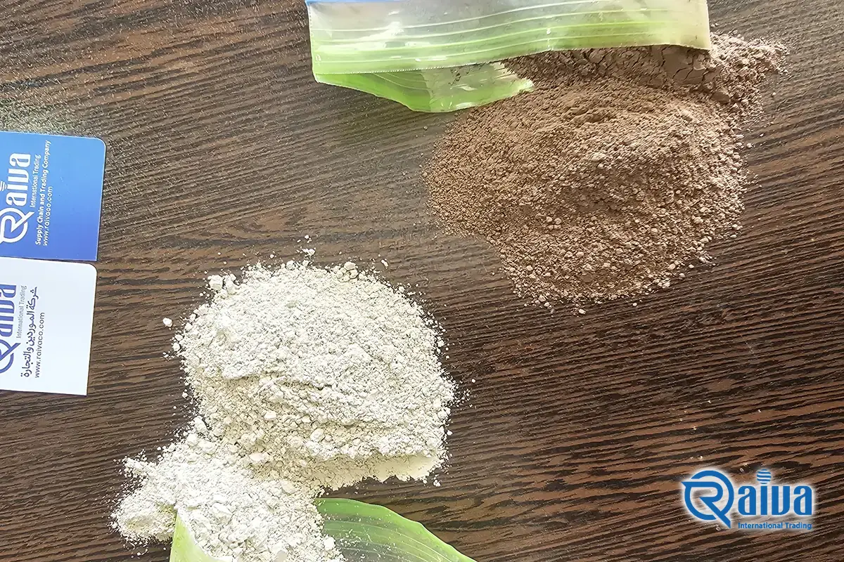 Bulk barite (BaSO4) powder for drilling mud &mdash; storage yard