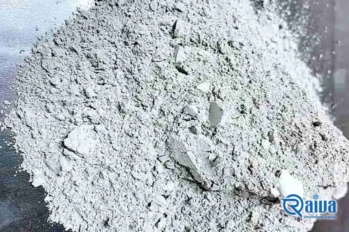 Portland cement in bags and big bags for export &mdash; close-up of grain