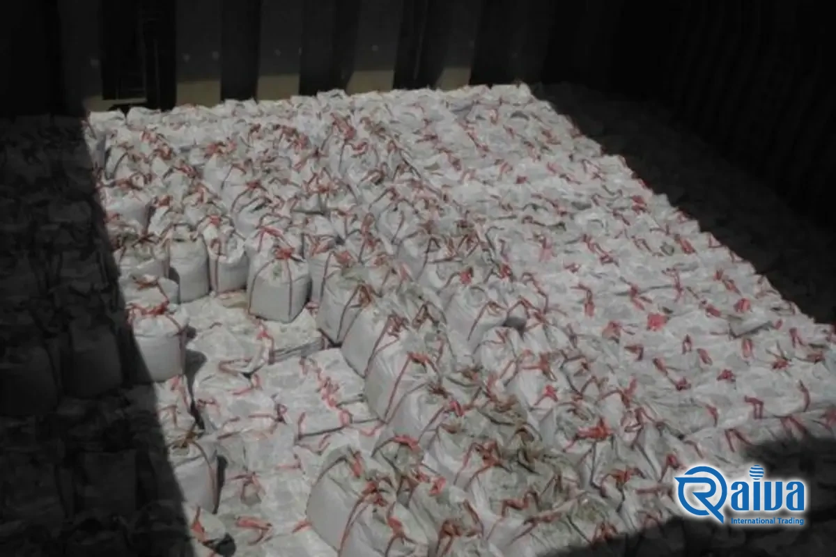Portland cement in bags and big bags for export &mdash; bulk stockpile