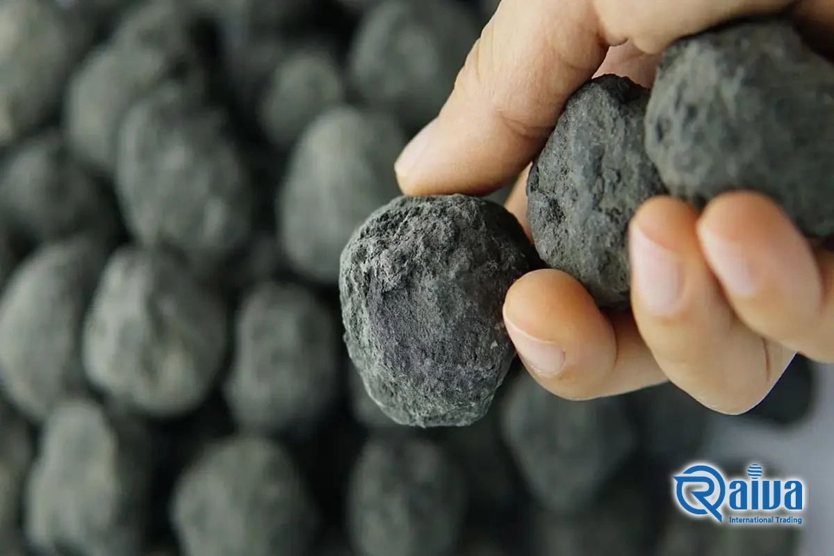 Portland cement clinker nodules &mdash; storage yard