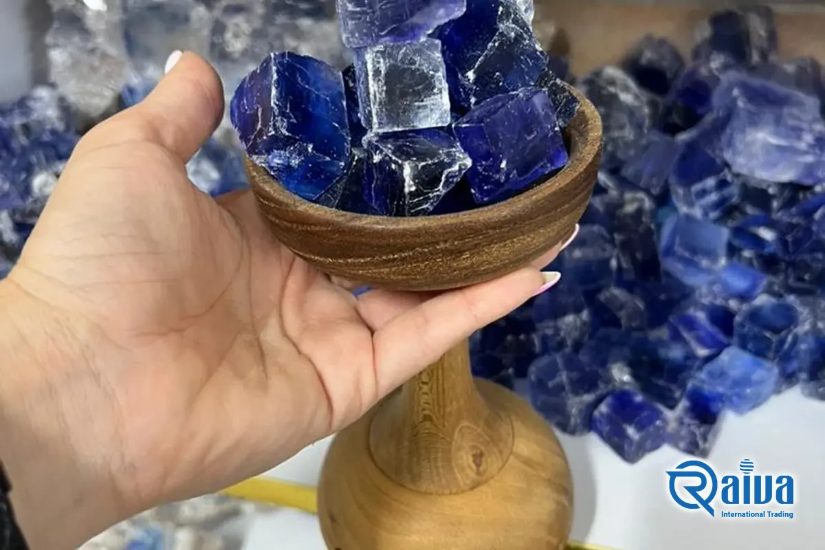 Rock salt and blue halite from Iranian salt domes &mdash; loading for shipment
